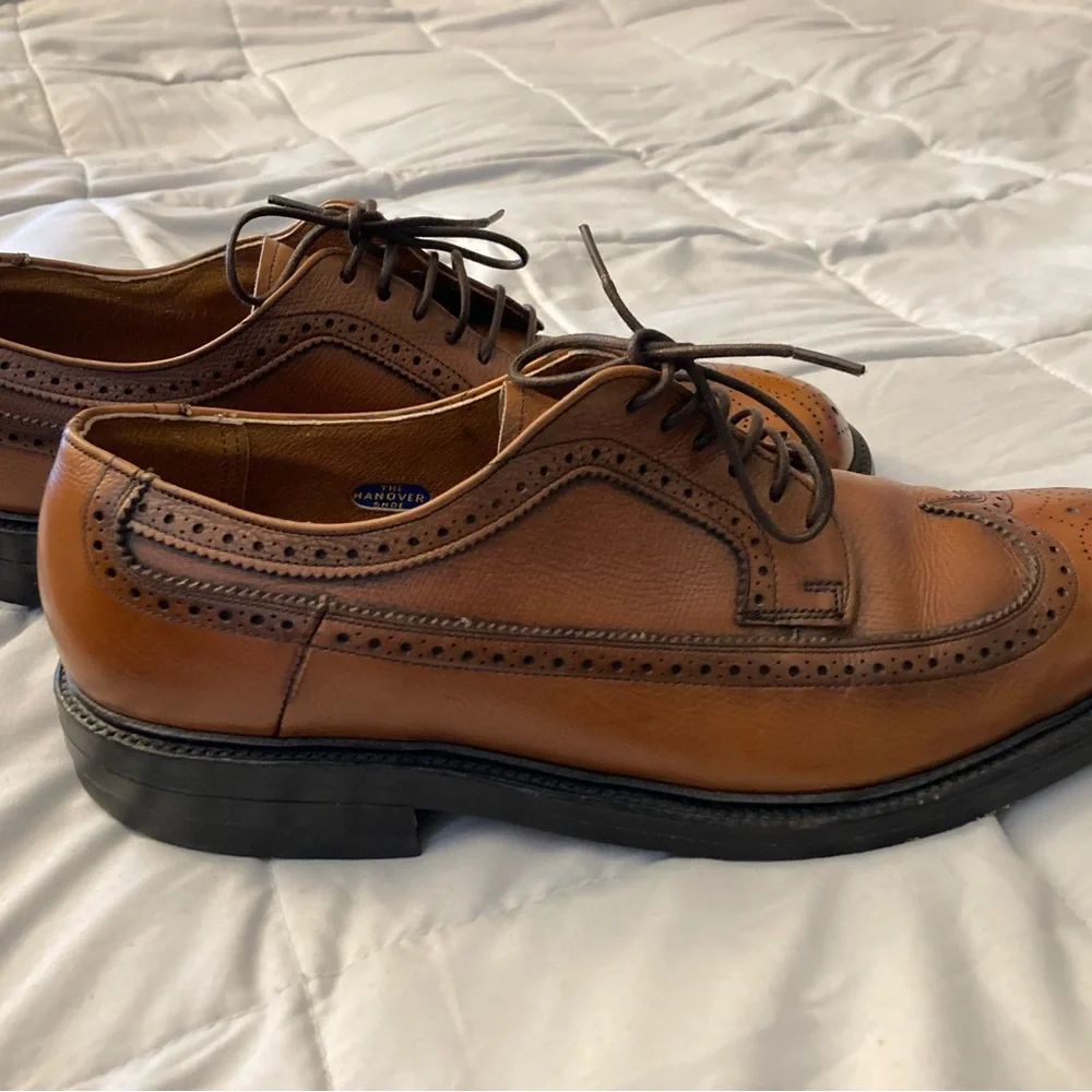 Hanover Wing Tip Shoes Size 10 Ex Cond - Picture 6 of 13